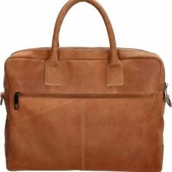Begroting 💯 Hide & Stitches Hunter Leren Laptoptas - 15,6 Inch - Cognac 😍 -Tassen-Dames Winkel 550x579 5