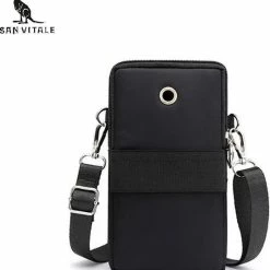 Kopen 👍 San Vitale® - Casual Telefoon Tas - Schoudertasje - Telefoontasje - Heuptas - Wandel/Sport/Mobiele Telefoon/Smartphone - Donker Blauw ⭐ -Tassen-Dames Winkel 550x585 2