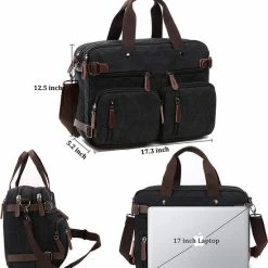 Kopen 🔥 Merkloos Multifunctionele Comfortabele Laptoptas 3-in-1 Rugtas - Schoudertas - Voor 17-inch Laptop Formaat - Zwart ✨ -Tassen-Dames Winkel 550x585 6