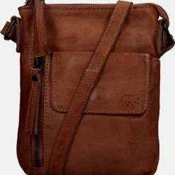 Beste Pirce 🌟 Bear Design Rija Leren Schoudertasje - Cognac 😍 -Tassen-Dames Winkel 550x589 2