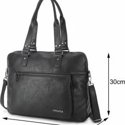 Coupon ✔️ Wimona Verona 2099 Schoudertas / Laptoptas 2 Vaks - Zwart 🔔 -Tassen-Dames Winkel 550x593 5