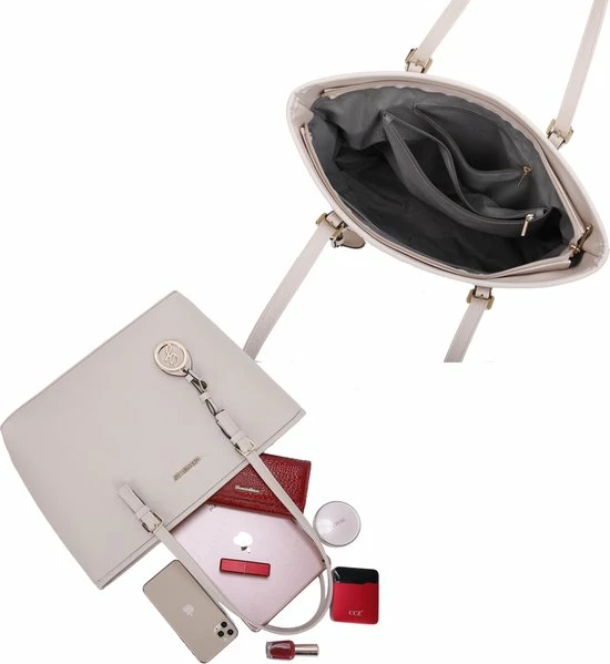 Goedkoop π Merkloos Gallantry - Dames Tas Shopper Met Rits- Handtas - Schooltas - Werktas - Geschikt Voor A4 - Beige π 5 Goedkoop π Merkloos Gallantry - Dames Tas Shopper Met Rits- Handtas - Schooltas - Werktas - Geschikt Voor A4 - Beige π - Afbeelding 4