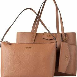 Beste Verkoop 🔥 Guess Shopper / Schoudertas / Tas Dames - Eco Brenton - Bruin 👍 -Tassen-Dames Winkel 550x601