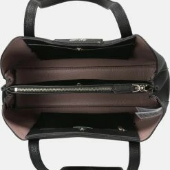 Korting ⭐ Guess Eco Brenton Girlfriend Satchel Dames Handtas - Zwart 👏 -Tassen-Dames Winkel 550x603 2