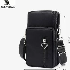 Kopen 👍 San Vitale® - Casual Telefoon Tas - Schoudertasje - Telefoontasje - Heuptas - Wandel/Sport/Mobiele Telefoon/Smartphone - Donker Blauw ⭐ -Tassen-Dames Winkel 550x610 3