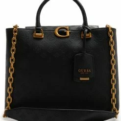 Gloednieuw π₯° Guess G Vibe Girlfriend Satchel Dames Handtas - Black Logo π