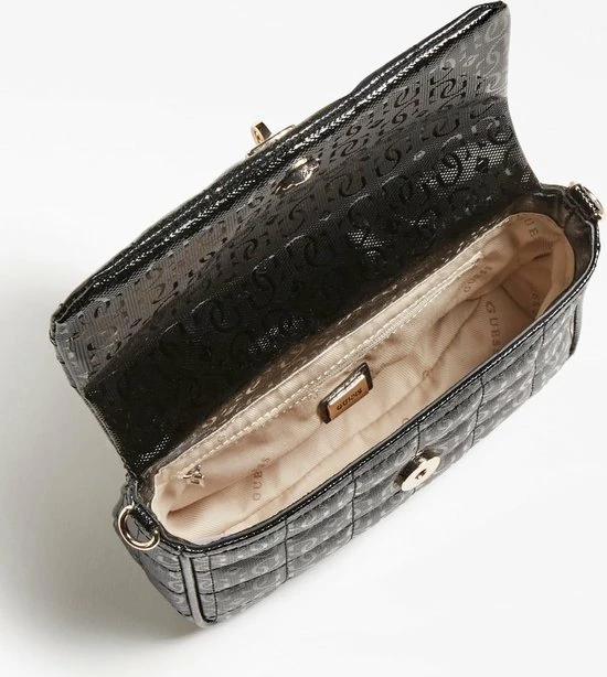 Gloednieuw π Guess Kobo Mini Flap Dams Crossbodytas - Zwart π 10 Gloednieuw π Guess Kobo Mini Flap Dams Crossbodytas - Zwart π - Afbeelding 8