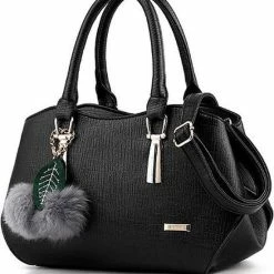 Goedkoop โญ N3 Collecties Vrouwen Handtas PU Leer Schouder/Crossbody Tas Dames ~ Zwart ๐ฅฐ