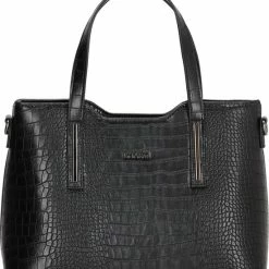 Korting 👍 Charm London Midwood Handtas - Zwart ❤️ -Tassen-Dames Winkel 550x621 1