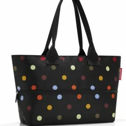 Goedkoopste 🤩 Reisenthel Shopper E1 Shopper - Schoudertas - Polyester - 12 Naar 18 L - Dots Zwart 🧨