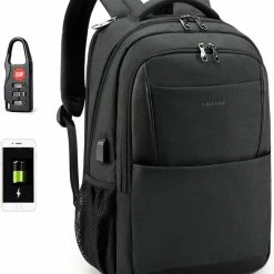 Promo ⌛ Tigernu Modern – Laptop Rugzak - 15,6 Inch – Schooltas – Rugtas - Dames En Heren – Waterafstotend – Anti Diefstal – 27 Liter - Zwart 🔔