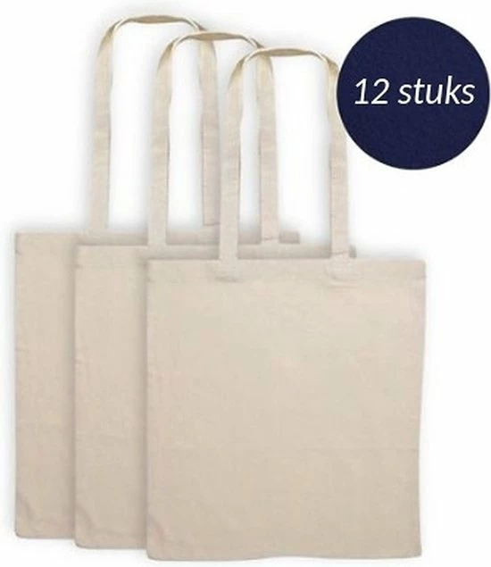 Gloednieuw π RemGoods Katoenen Draagtas - 12 Stuks - Naturel Canvas Tas - Handtas - Tassen - Tote Bag - Met Lange Hengsel - Geschikt Om Te Bedrukken Of Te Decoreren Met O.a. Textielverf, Textielstiften, Verfstiften, Sjablonen Etc. π 3 Gloednieuw π RemGoods Katoenen Draagtas - 12 Stuks - Naturel Canvas Tas - Handtas - Tassen - Tote Bag - Met Lange Hengsel - Geschikt Om Te Bedrukken Of Te Decoreren Met O.a. Textielverf, Textielstiften, Verfstiften, Sjablonen Etc. π
