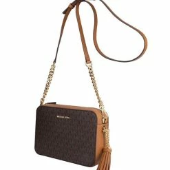 Uitgang 💯 Michael Kors Camera Bag M Dames Crossbodytas - Bruin 😀 -Tassen-Dames Winkel 550x635 8