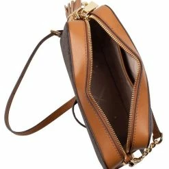 Uitgang 💯 Michael Kors Camera Bag M Dames Crossbodytas - Bruin 😀 -Tassen-Dames Winkel 550x635 9