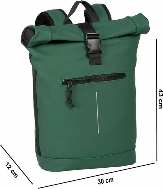 Korting ๐ New Rebels Mart Waterafstotende Rolltop Laptop Rugzak - 15,6 Inch - Groen ๐ 13 Korting ๐ New Rebels Mart Waterafstotende Rolltop Laptop Rugzak - 15,6 Inch - Groen ๐ - Afbeelding 11