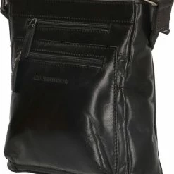 Korting ⌛ Old West Leren Schoudertas Zwart 🎉 -Tassen-Dames Winkel 550x645