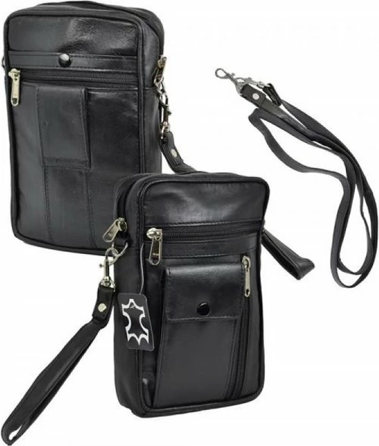 Gloednieuw β¨ Impex Dames Tasje - Leer - Zwart - 22 X 14 Cm - 6 Opbergvakken - Met Polsband - Mannen - Festival - Vakantie - Uitgaan - Cadeau Tip !! 𧨠3 Gloednieuw β¨ Impex Dames Tasje - Leer - Zwart - 22 X 14 Cm - 6 Opbergvakken - Met Polsband - Mannen - Festival - Vakantie - Uitgaan - Cadeau Tip !! π§¨