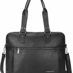 Coupon ✔️ Wimona Verona 2099 Schoudertas / Laptoptas 2 Vaks - Zwart 🔔 -Tassen-Dames Winkel 550x647 10