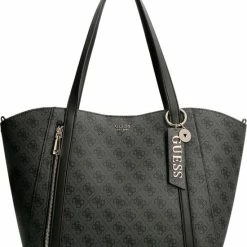 Groothandel 🔔 Guess Dames Handtassen Naya Trap Tote - Zwart 🥰
