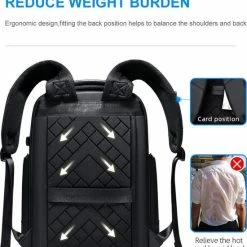 Promo 😍 Fenruien Rugtas - 17 Inch - Laptop Rugzak - USB-aansluiting - Waterafstotend - Zwart - Incl. Smart Thermosfles 🧨 -Tassen-Dames Winkel 550x653 9