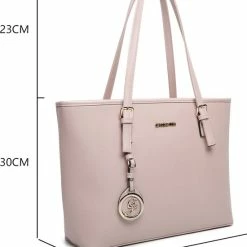 Beste Verkoop ✔️ Merkloos Gallantry - Dames Tas Shopper Met Rits - Handtas - Schooltas - Werktas - Geschikt Voor A4 - Pink 🧨 -Tassen-Dames Winkel 550x655 3