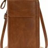 Beste Pirce 👍 Merkloos Portemonnee En Telefoontas In één – Inclusief Schouderkoord – Bruin 🌟 -Tassen-Dames Winkel 550x655 7