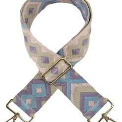 Uitgang 👍 Bag Strap / Tas Riem - Lila/Crème/Blauw | Schouderriem | 130 Cm | Fashion Favorite 🌟