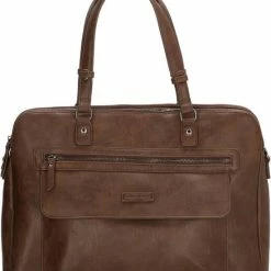 Begroting 👍 Enrico Benetti Caen 66571 Laptoptas Schoudertas - 17 Inch Laptopvak - Bruin 😍 -Tassen-Dames Winkel 550x659 4