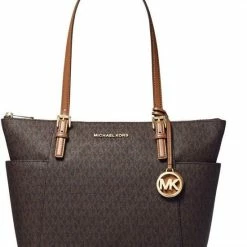 Kopen 🛒 Michael Kors Schoudertas Jet Set Leer - Bruin 🌟