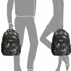 Gloednieuw ⭐ Enrico Benetti Santa Cruz 62038 Laptoprugzak 17" - Zwart Verenprint ⌛ -Tassen-Dames Winkel 550x662 2