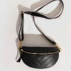 Nieuw 🎉 Teatro Festival Tas - Leren Buidel Tas - Bum Bag - Leren Tas - Zwart ❤️