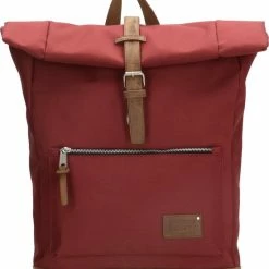 Beste deal 🥰 Enrico Benetti Santiago 46159 Rolltop Laptoprugzak Met 15" Laptopvak - Bordeaux Rood 🛒