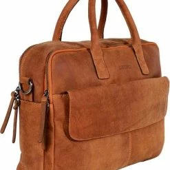 Hete verkoop 🥰 DSTRCT Wall Street Laptoptas - 17 Inch - Cognac 👍 -Tassen-Dames Winkel 550x669 3