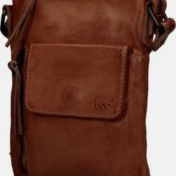 Beste Pirce 🌟 Bear Design Rija Leren Schoudertasje - Cognac 😍 -Tassen-Dames Winkel 550x672 1
