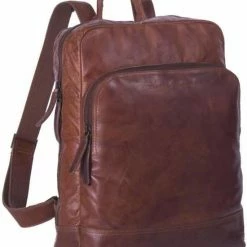 Uitgang ๐คฉ Chesterfield - 15,4 Inch Laptop Rugzak - Mack - Cognac ๐