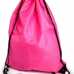 Beste Pirce 👍 Merkloos Gymtas Met Rijgkoord - Nylon Rugzakjes – Nylon Rugzak – Roze ✔️