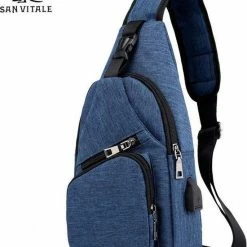 Beste recensies van ๐ San Vitale® - Slingbag - Sbag - Schoudertas - Rugzak - Crossbody Bag - Blauw ๐
