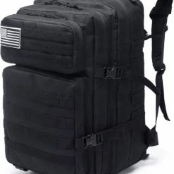 Kopen ⭐ Sefaras 🎒 Backpack Zwart 45L - Outdoor Leger Rugzak - Water Bestendig - Rugzak Voor Kamperen, Wandelen En Meer - Tactische Rugzak ✨