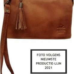 Goedkoopste 😍 Bear Design Alessia Leren Schoudertasje/Clutch - Cognac ⌛ -Tassen-Dames Winkel 550x684 3