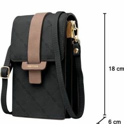 Korting 🔥 ZILOU® Telefoontasje - Schoudertas - Dames - Kunstleer - Zwart 😉 -Tassen-Dames Winkel 550x685 5