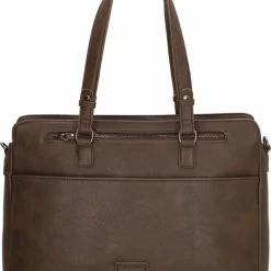 Korting ❤️ Enrico Benetti Lily 66450 Dames Laptoptas/ Business Schoudertas 14" Laptopvak - Bruin 😀