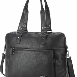 Coupon ✔️ Wimona Verona 2099 Schoudertas / Laptoptas 2 Vaks - Zwart 🔔 -Tassen-Dames Winkel 550x699 7