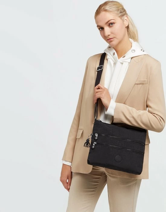 Promo ⭐ Kipling Alvar Dames Crossbodytas - Black Noir ✔️ 6 Promo ⭐ Kipling Alvar Dames Crossbodytas - Black Noir ✔️ - Afbeelding 4