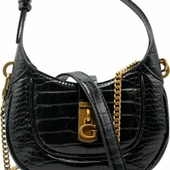 Nieuw 🧨 Guess Maimie Mini Hobo Dames Handtas - Zwart 😀 -Tassen-Dames Winkel 550x708 2