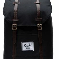 Goedkoop 🔔 Herschel Retreat - Black/Chicory Coffee / Rugzak Met 15" Fleece Gevoerd Laptopvak - 19.5L Opbergruimte - Magnetische Sluiting / Met Levenslange Fabrieksgarantie / Limited Lifetime Warranty / Zwart 🎉