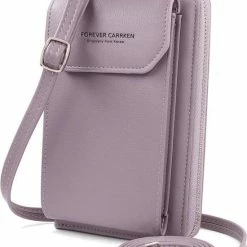 Beste deal 🛒 Fashion Favorite Smartphone Tasje - Lila | Telefoon / Crossbody Tas | Kunstleer | 18,5 X 11,5 X 4,5 Cm 🌟