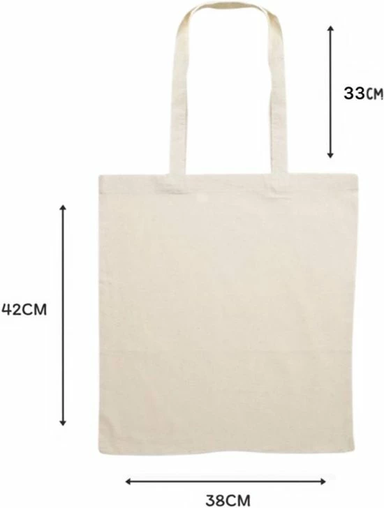 Gloednieuw π RemGoods Katoenen Draagtas - 12 Stuks - Naturel Canvas Tas - Handtas - Tassen - Tote Bag - Met Lange Hengsel - Geschikt Om Te Bedrukken Of Te Decoreren Met O.a. Textielverf, Textielstiften, Verfstiften, Sjablonen Etc. π 4 Gloednieuw π RemGoods Katoenen Draagtas - 12 Stuks - Naturel Canvas Tas - Handtas - Tassen - Tote Bag - Met Lange Hengsel - Geschikt Om Te Bedrukken Of Te Decoreren Met O.a. Textielverf, Textielstiften, Verfstiften, Sjablonen Etc. π - Afbeelding 2