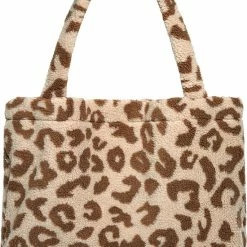 Korting ⌛ Yada Shopper Panterprint Teddy Borg Tas Dames Schoudertas -Mommy Tote Bag- Handtas - Canvas - Katoenen Tas - Tote - Mom-Bag Shopper Teddy Leopard - Trendy Zeer Grote Teddy Bear Shopper- Boodschappentas - 2 🔔 -Tassen-Dames Winkel 550x731 6