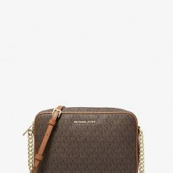 Uitgang 💯 Michael Kors Camera Bag M Dames Crossbodytas - Bruin 😀 -Tassen-Dames Winkel 550x739 5