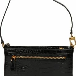 Gloednieuw 🎉 Guess Katey Croc Mini Dames Tas - Zwart - Maat Geen 🔥 -Tassen-Dames Winkel 550x743 3